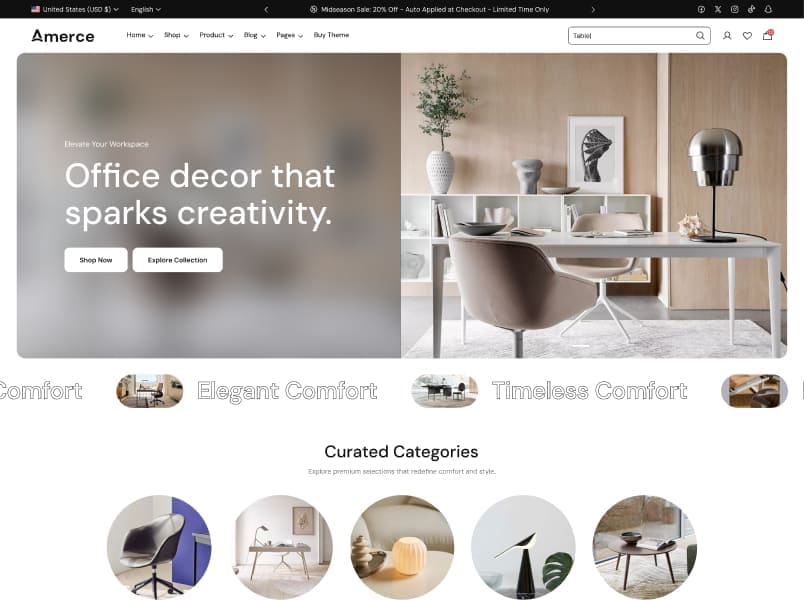 Home Decor storefront preset