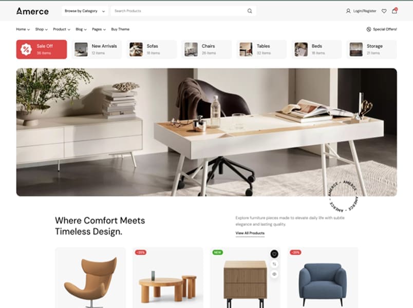 Home Furniture storefront preset