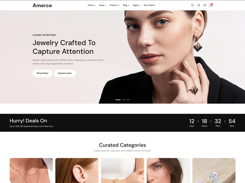 Home Jewelry storefront preset