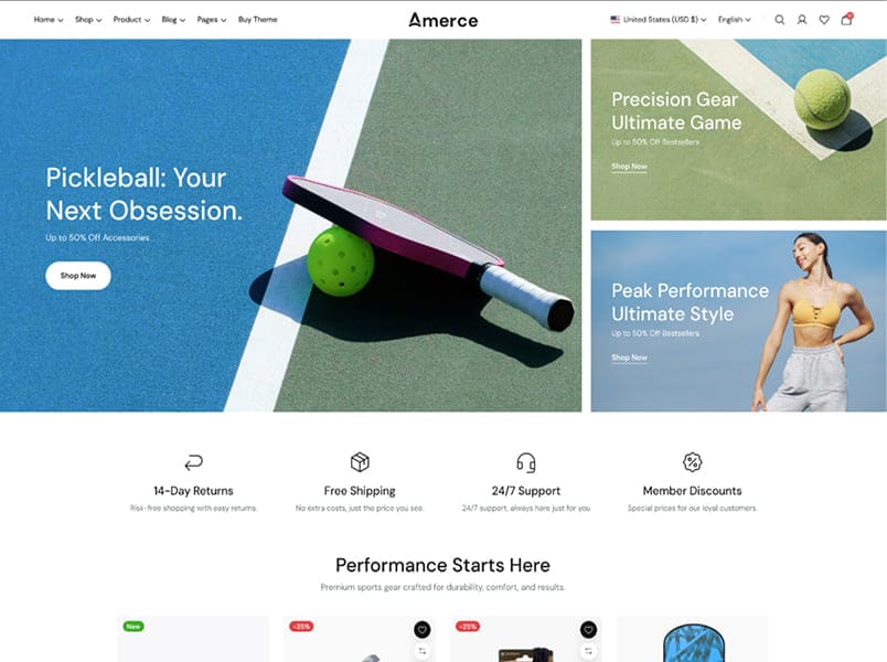 Home Sport storefront preset